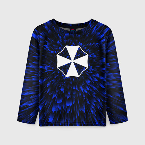 Детский лонгслив Resident Evil blue energy / 3D-принт – фото 1