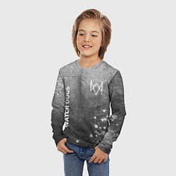Лонгслив детский Watch Dogs - grey gradient вертикально, цвет: 3D-принт — фото 2