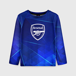 Лонгслив детский Arsenal blue poly, цвет: 3D-принт
