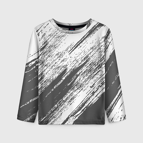 Детский лонгслив The color is gray and white / 3D-принт – фото 1