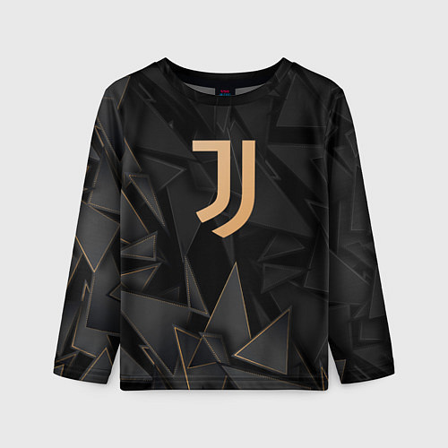 Детский лонгслив Juventus golden poly / 3D-принт – фото 1
