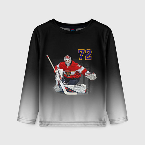 Детский лонгслив Sergey Bobrovsky is goalkeeper of the Florida Pant / 3D-принт – фото 1