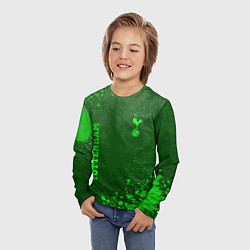 Лонгслив детский Tottenham - green gradient вертикально, цвет: 3D-принт — фото 2