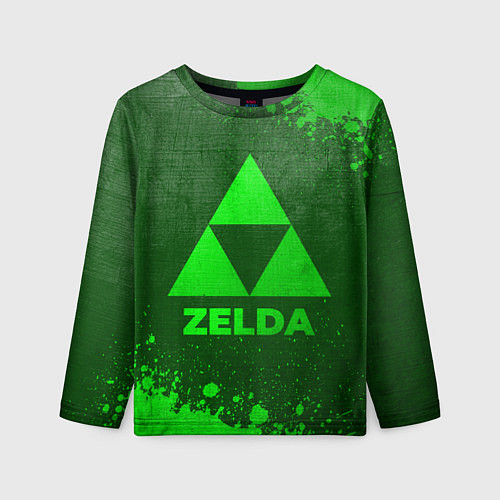 Детский лонгслив Zelda - green gradient / 3D-принт – фото 1