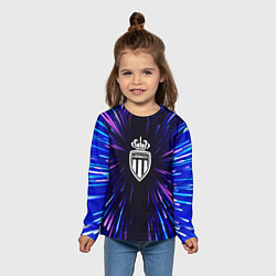 Лонгслив детский Monaco neon energy, цвет: 3D-принт — фото 2