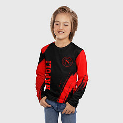 Лонгслив детский Napoli - red gradient вертикально, цвет: 3D-принт — фото 2