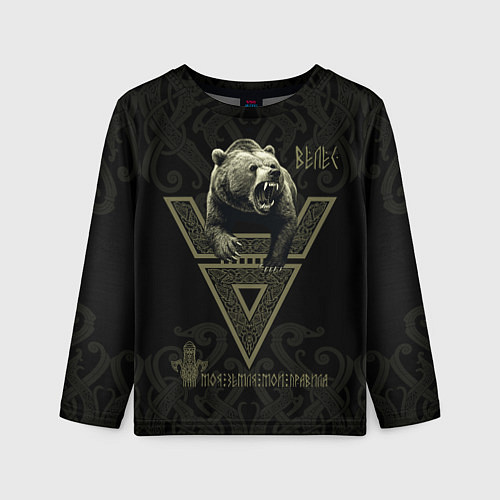 Детский лонгслив Моя земля мои правила: медведь / 3D-принт – фото 1