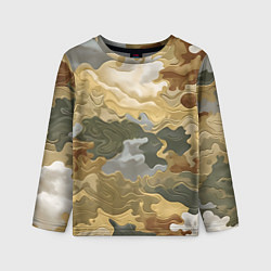 Лонгслив детский Золотистый камуфляж, цвет: 3D-принт