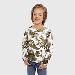 Лонгслив детский Растения против зомби в бежевых тонах, цвет: 3D-принт — фото 2
