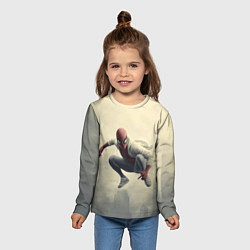 Лонгслив детский Человек паук в прыжке, цвет: 3D-принт — фото 2