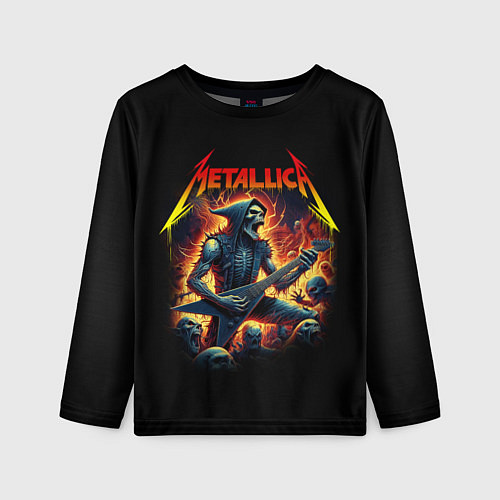 Детский лонгслив Metallica - James Alan Hatfield / 3D-принт – фото 1