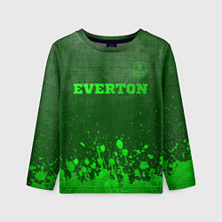 Детский лонгслив Everton - green gradient посередине