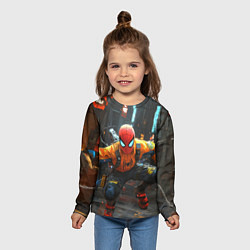 Лонгслив детский Человек паук бежит, цвет: 3D-принт — фото 2