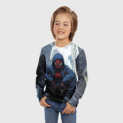 Лонгслив детский Человек-паук в кедах, цвет: 3D-принт — фото 2