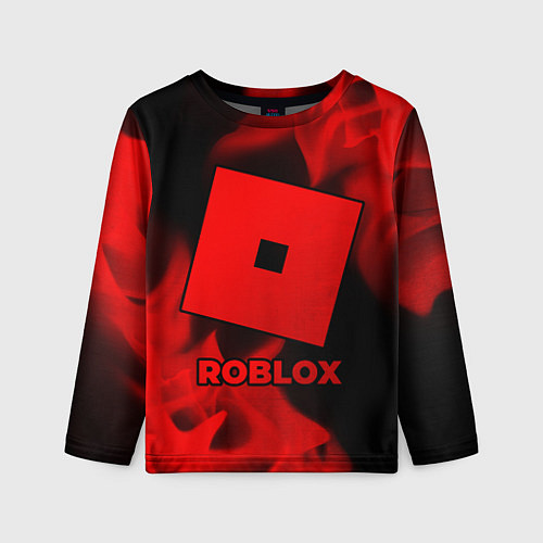 Детский лонгслив Roblox - red gradient / 3D-принт – фото 1