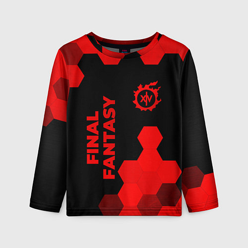 Детский лонгслив Final Fantasy - red gradient вертикально / 3D-принт – фото 1