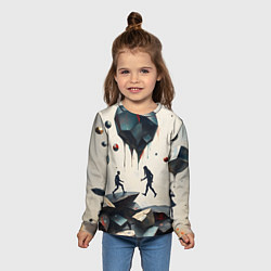 Лонгслив детский Сюрреалистичные люди и камни, цвет: 3D-принт — фото 2