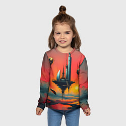 Лонгслив детский Абстракция в стиле сюрреализма, цвет: 3D-принт — фото 2