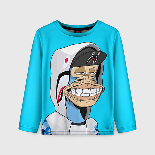 Детский лонгслив NFT ape in the hood / 3D-принт – фото 1