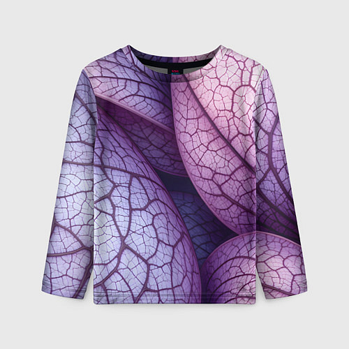 Детский лонгслив Прожилки экзотического растения / 3D-принт – фото 1