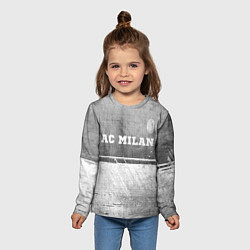 Лонгслив детский AC Milan - grey gradient посередине, цвет: 3D-принт — фото 2