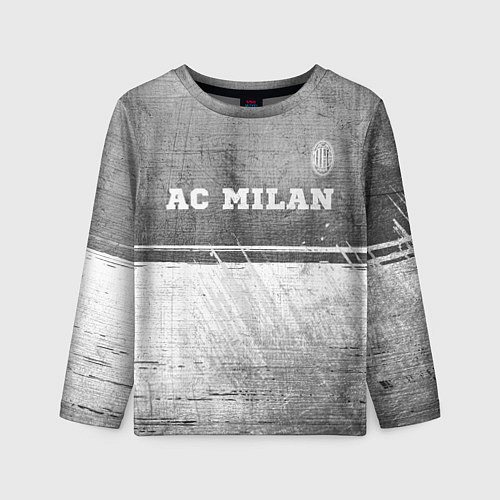 Детский лонгслив AC Milan - grey gradient посередине / 3D-принт – фото 1
