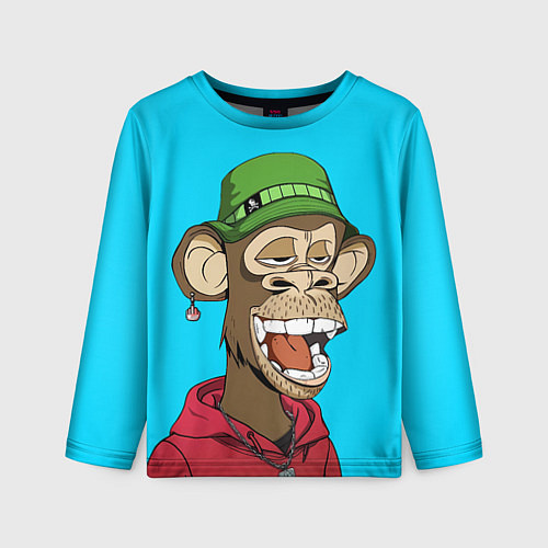 Детский лонгслив NFT smile ape / 3D-принт – фото 1
