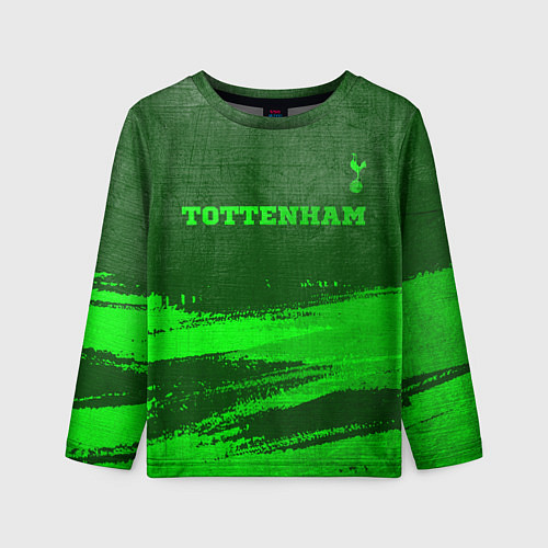 Детский лонгслив Tottenham - green gradient посередине / 3D-принт – фото 1