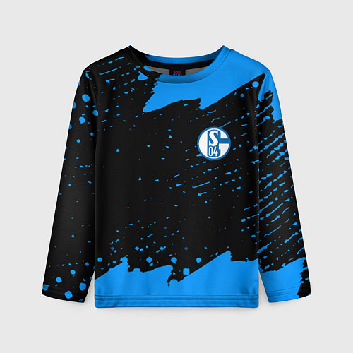Детский лонгслив Schalke 04 fc blue color / 3D-принт – фото 1