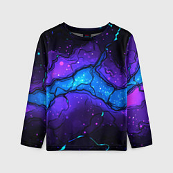 Детский лонгслив Синяя звездная полоса в плите текстура