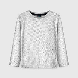 Лонгслив детский Белый с абстрактным узором, цвет: 3D-принт