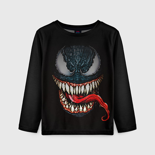 Детский лонгслив Веном зубастый / 3D-принт – фото 1