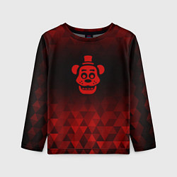 Детский лонгслив FNAF red poly