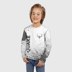 Лонгслив детский Quake - white gradient вертикально, цвет: 3D-принт — фото 2