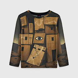 Лонгслив детский Коробки и глаз, цвет: 3D-принт