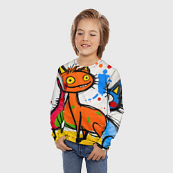 Лонгслив детский Смешные зверята, цвет: 3D-принт — фото 2
