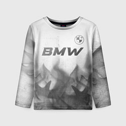 Детский лонгслив BMW - white gradient посередине