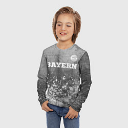 Лонгслив детский Bayern - grey gradient посередине, цвет: 3D-принт — фото 2