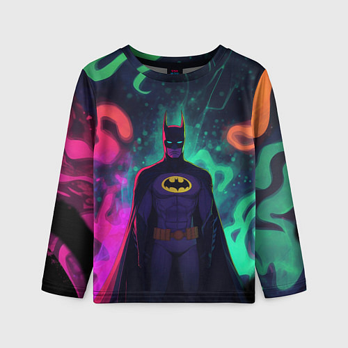 Детский лонгслив Бэтмен красочное небо / 3D-принт – фото 1