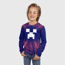 Лонгслив детский Minecraft red energy, цвет: 3D-принт — фото 2