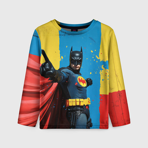 Детский лонгслив Бэтмен предупреждает / 3D-принт – фото 1