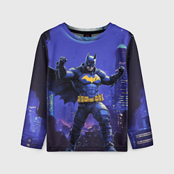 Детский лонгслив Бэтмен в стойке победителя