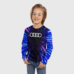 Лонгслив детский Audi neon energy, цвет: 3D-принт — фото 2