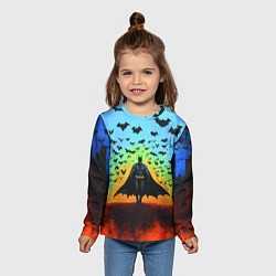 Лонгслив детский Бэтмен и летучие мыши, цвет: 3D-принт — фото 2