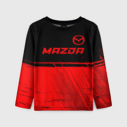 Лонгслив детский Mazda - red gradient посередине, цвет: 3D-принт