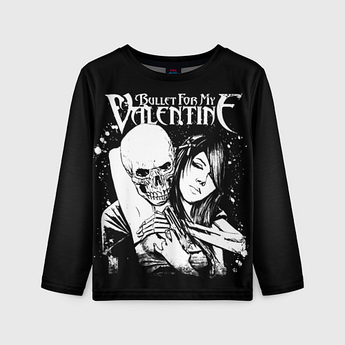 Детский лонгслив Bullet for my valentine black / 3D-принт – фото 1