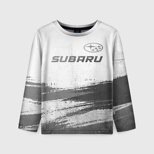 Детский лонгслив Subaru - white gradient посередине / 3D-принт – фото 1