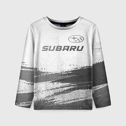 Детский лонгслив Subaru - white gradient посередине