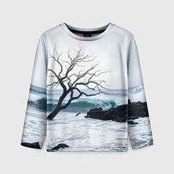 Лонгслив детский Дерево в море, цвет: 3D-принт