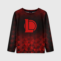 Детский лонгслив League of Legends red poly